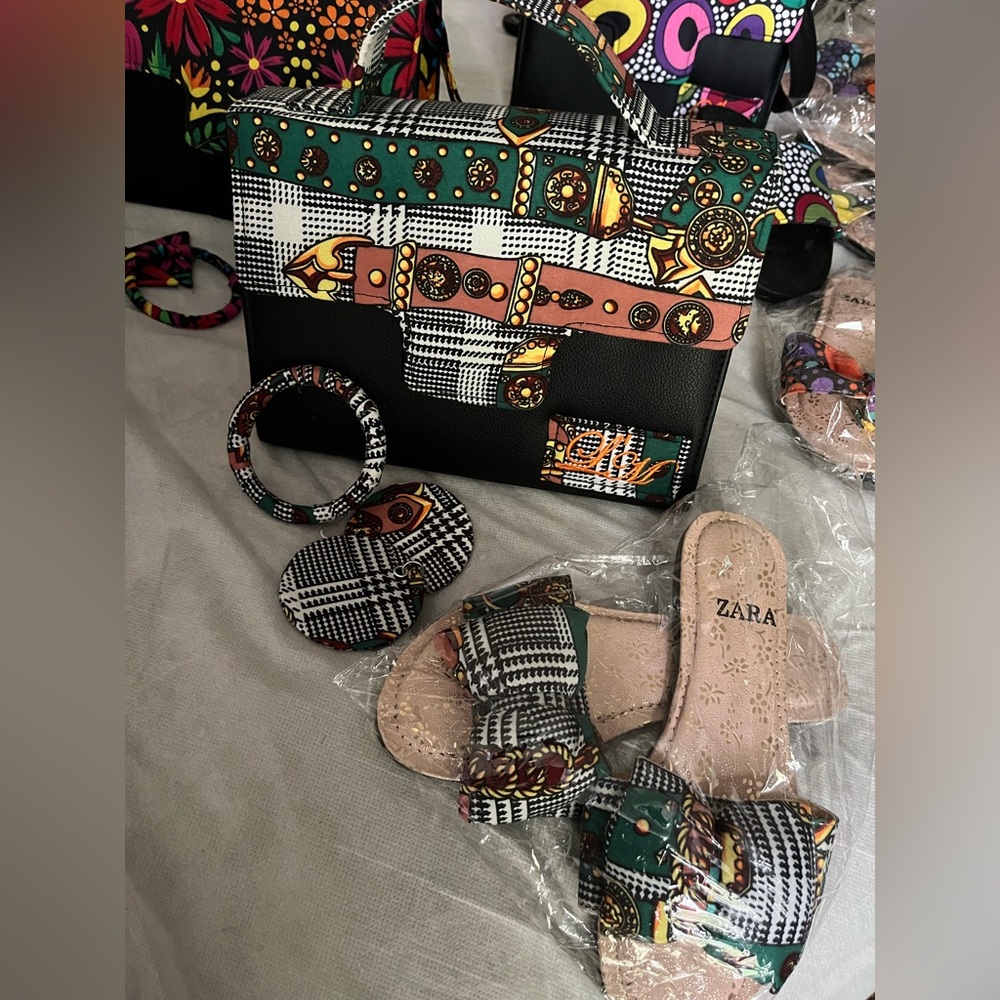 The’Lord Made 100%African Ankara Designer bags and accessories set